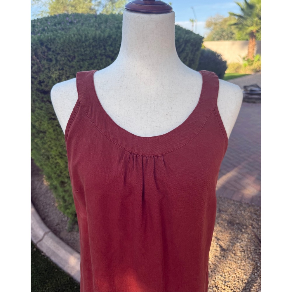 Soft Surroundings 100% Tencel Terracotta Rust Smocked Back Tank Top (Size M) - Picture 2 of 8